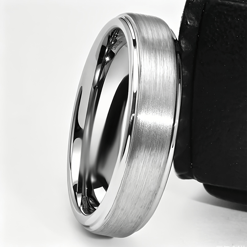 Unisex Matte 304 Stainless Steel Wedding Ring